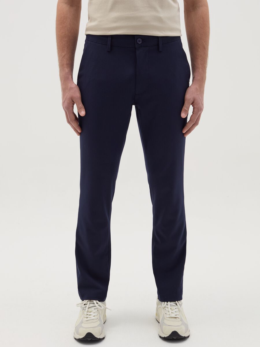 Jogger trousers with drawstring inside_1