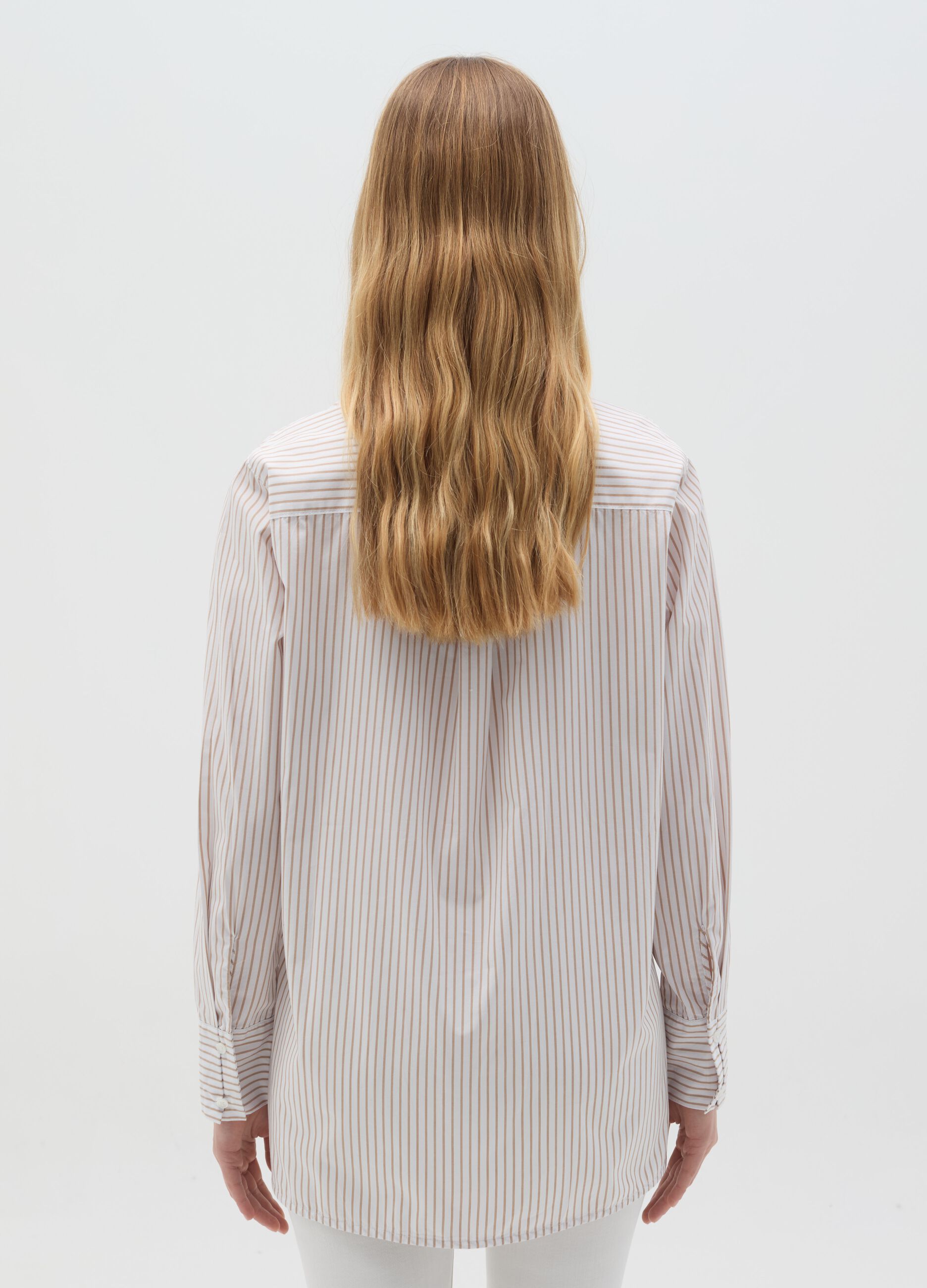 Camicia in cotone a righe