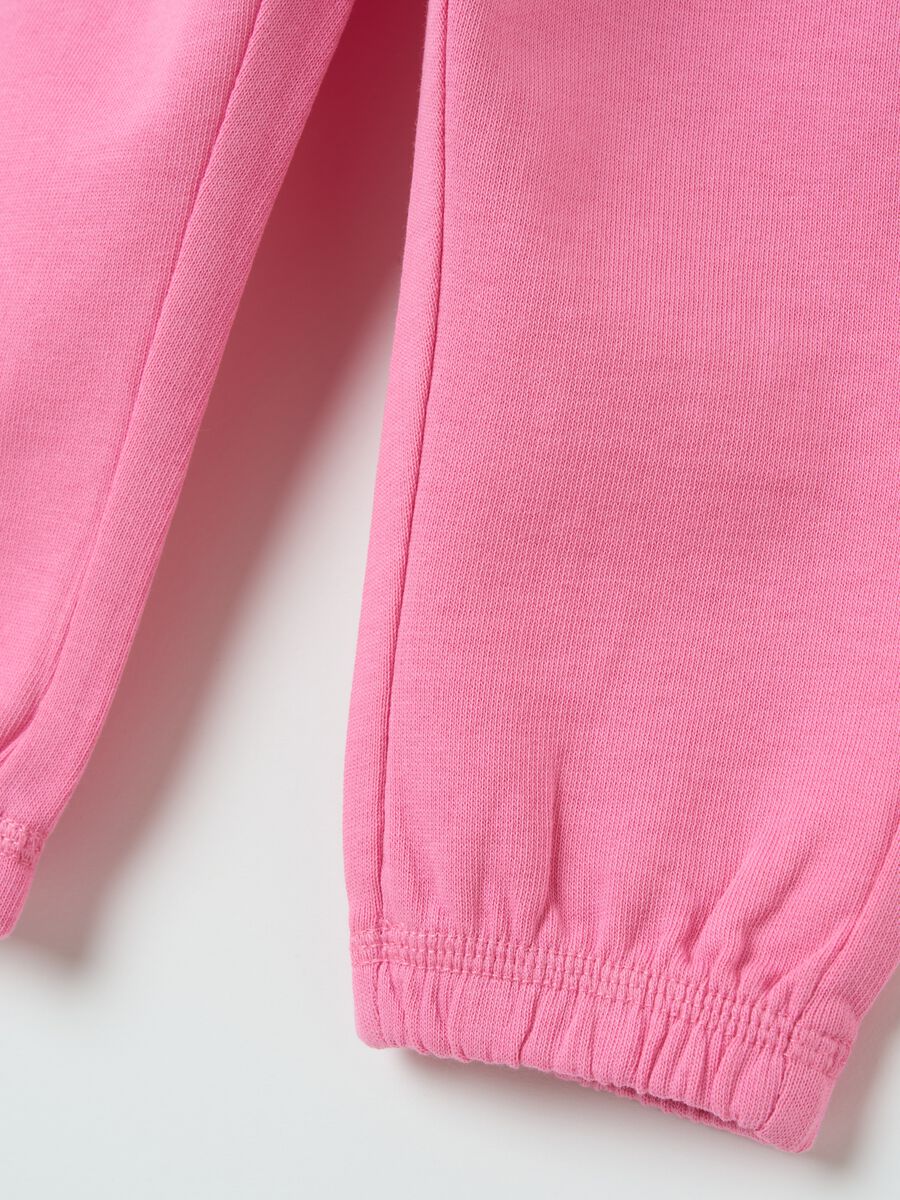 Cotton joggers with elasticated trims_3