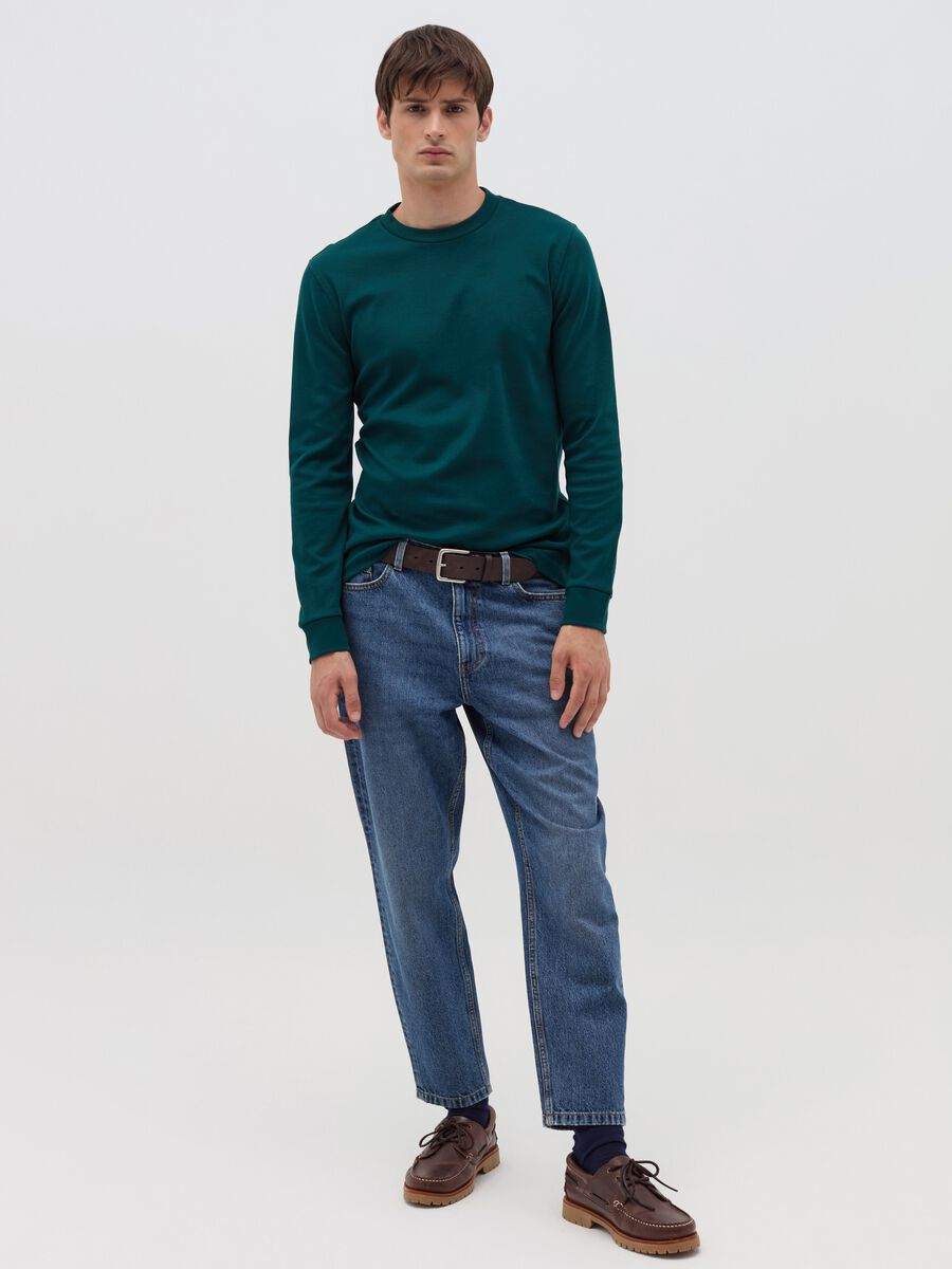 Long-sleeved T-shirt in interlock cotton_1