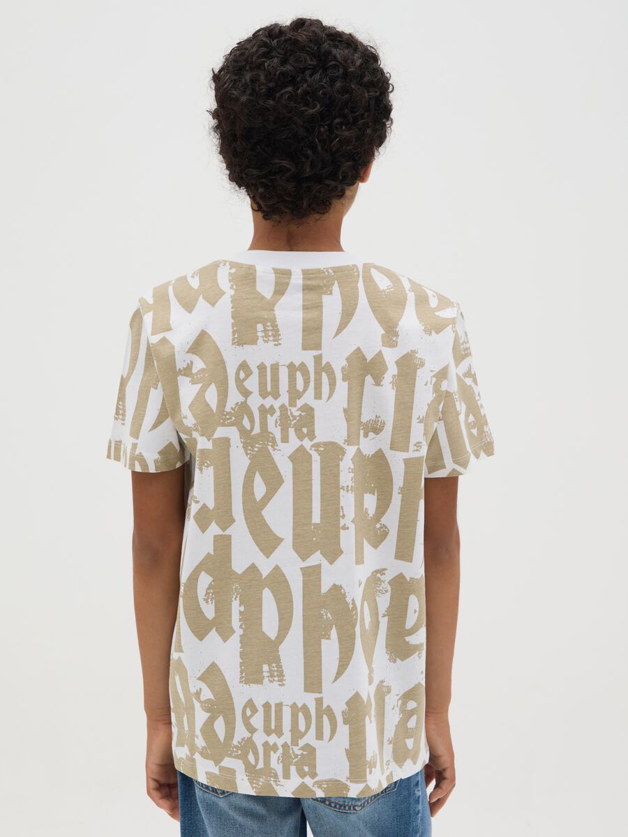 T-shirt da ragazzo in puro cotone multicolor regular fit con stampa_1