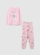 Girls' pink pure cotton pyjamas with print_0