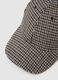Multicolour Checked Baseball Cap_2