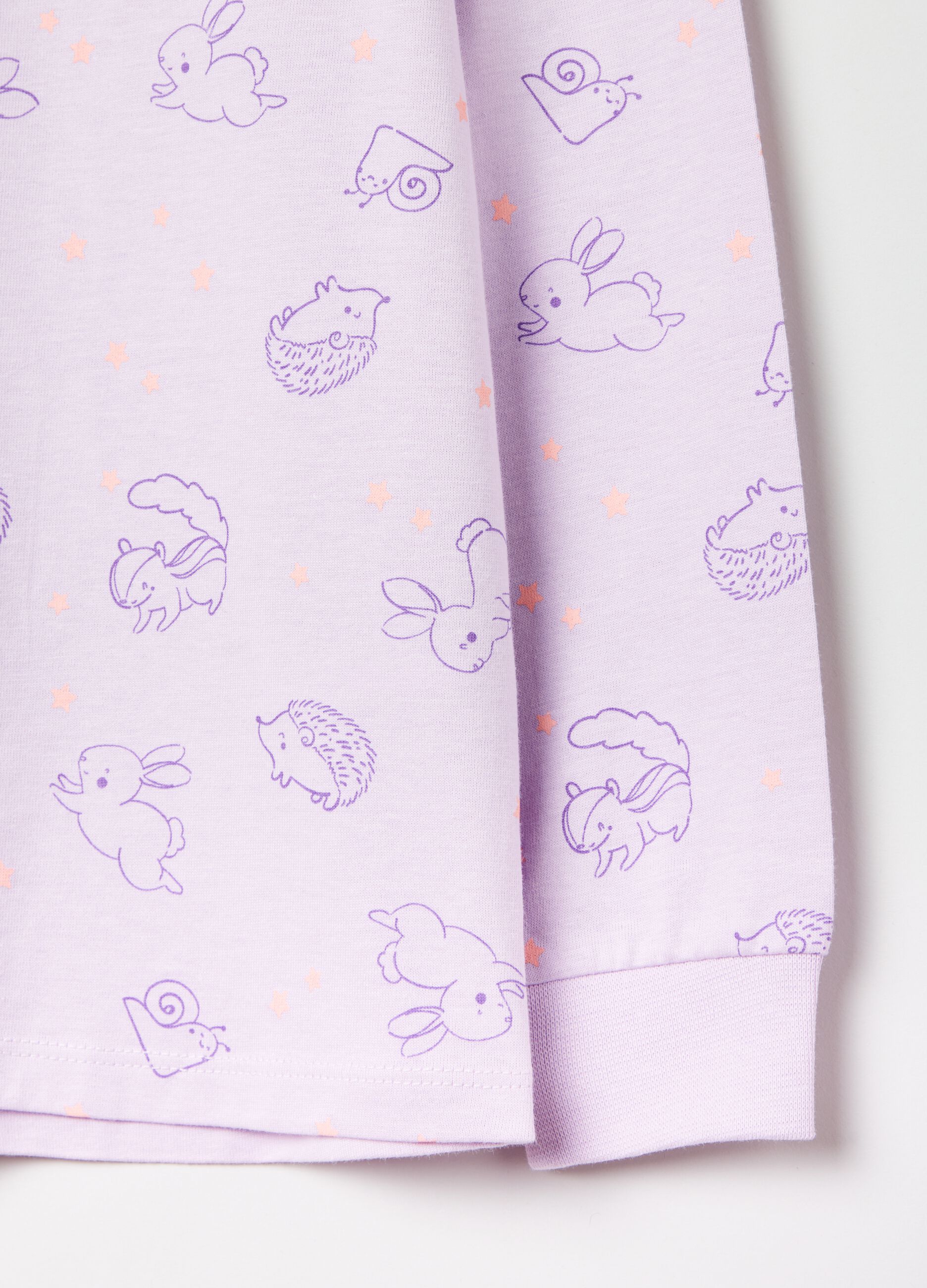 Pigiama in cotone con stampa animaletti_2