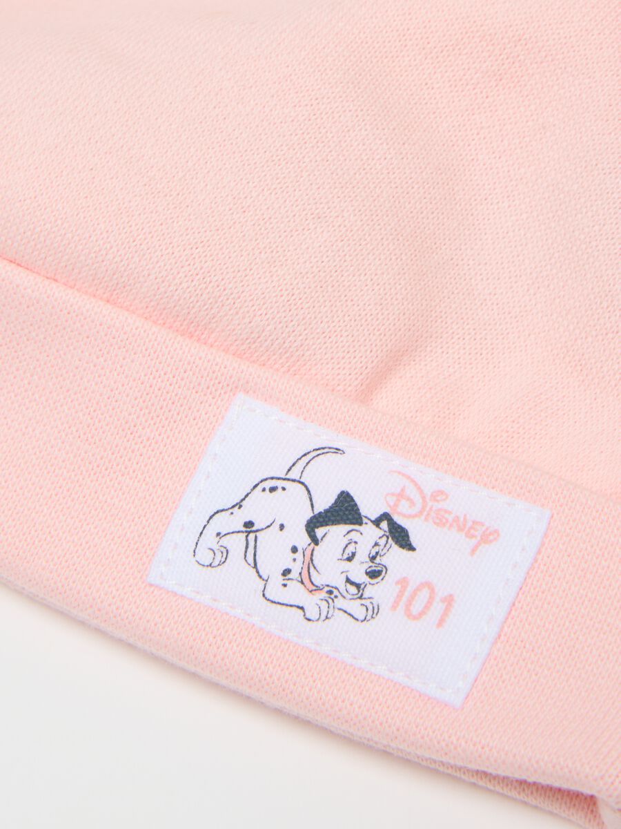 Pink baby hat in pure cotton with ears_1
