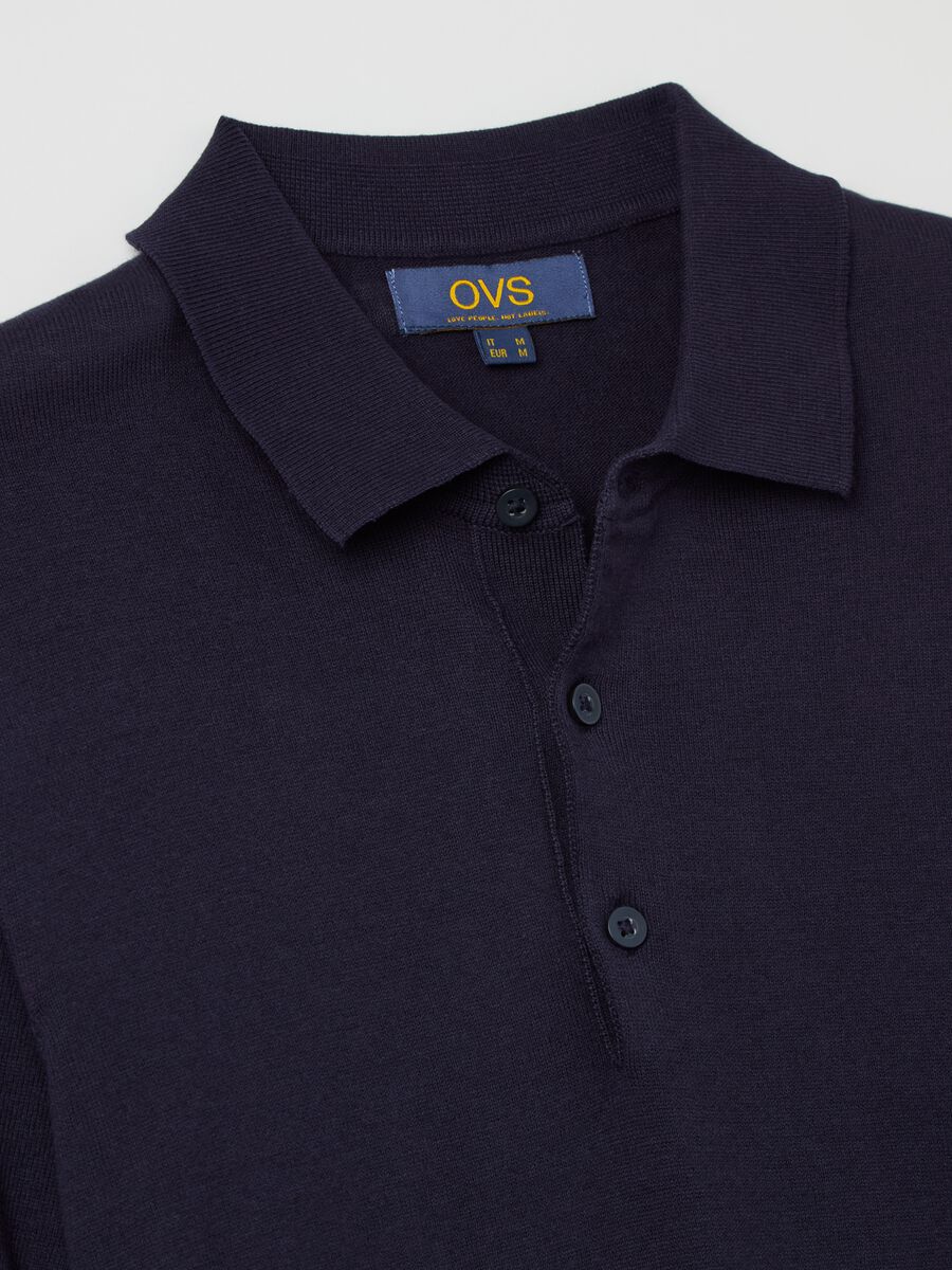 Polo shirt in solid colour cotton_5