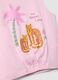 Pink pure cotton set with top and shorts_2