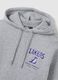 Grey cotton blend hoodie regular fit with Lakers logo_5