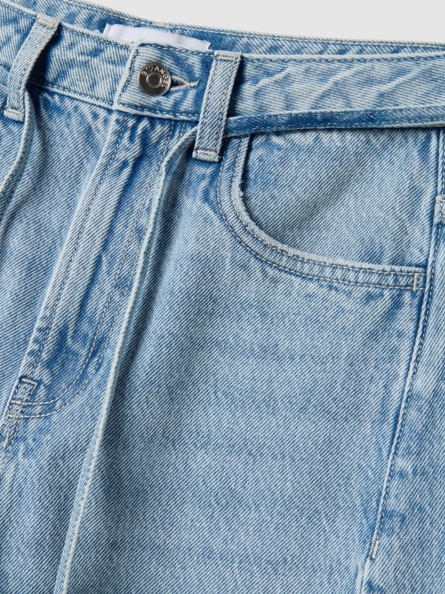 Pure Cotton Blue Wide Leg Jeans_5