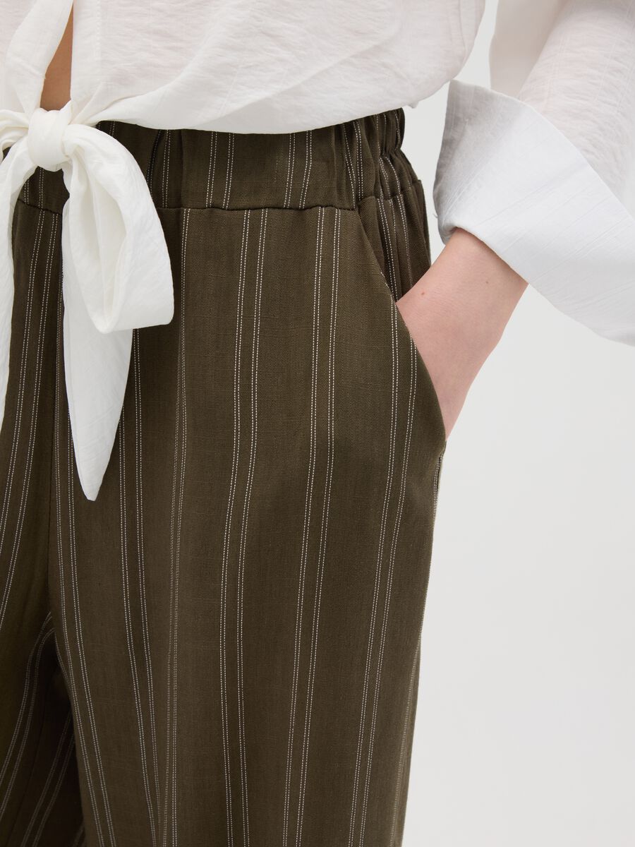 Women's Green Regular Fit Trousers_3
