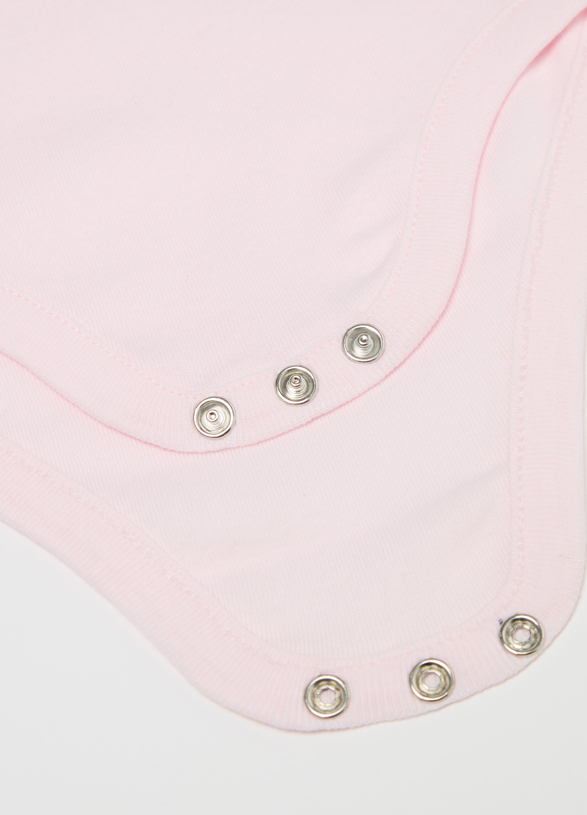 Three-pack bodysuits in organic cotton with small hearts and girl puppy print
