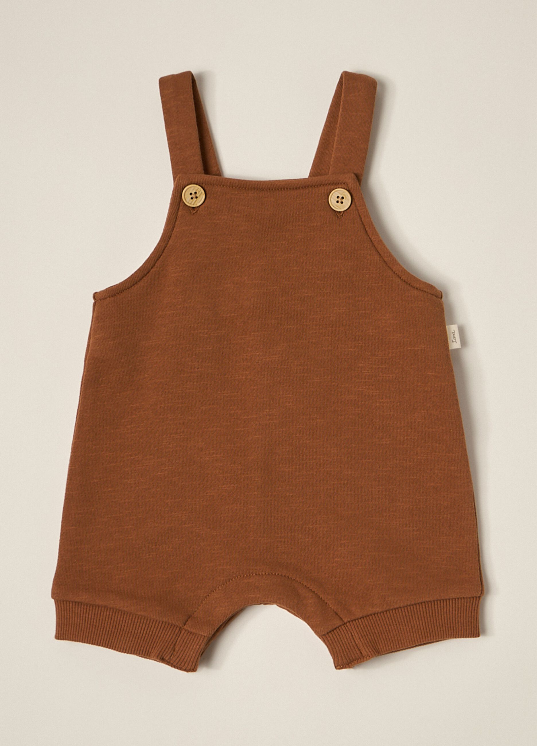 IANA newborn boy dungarees in 100% cotton French terry