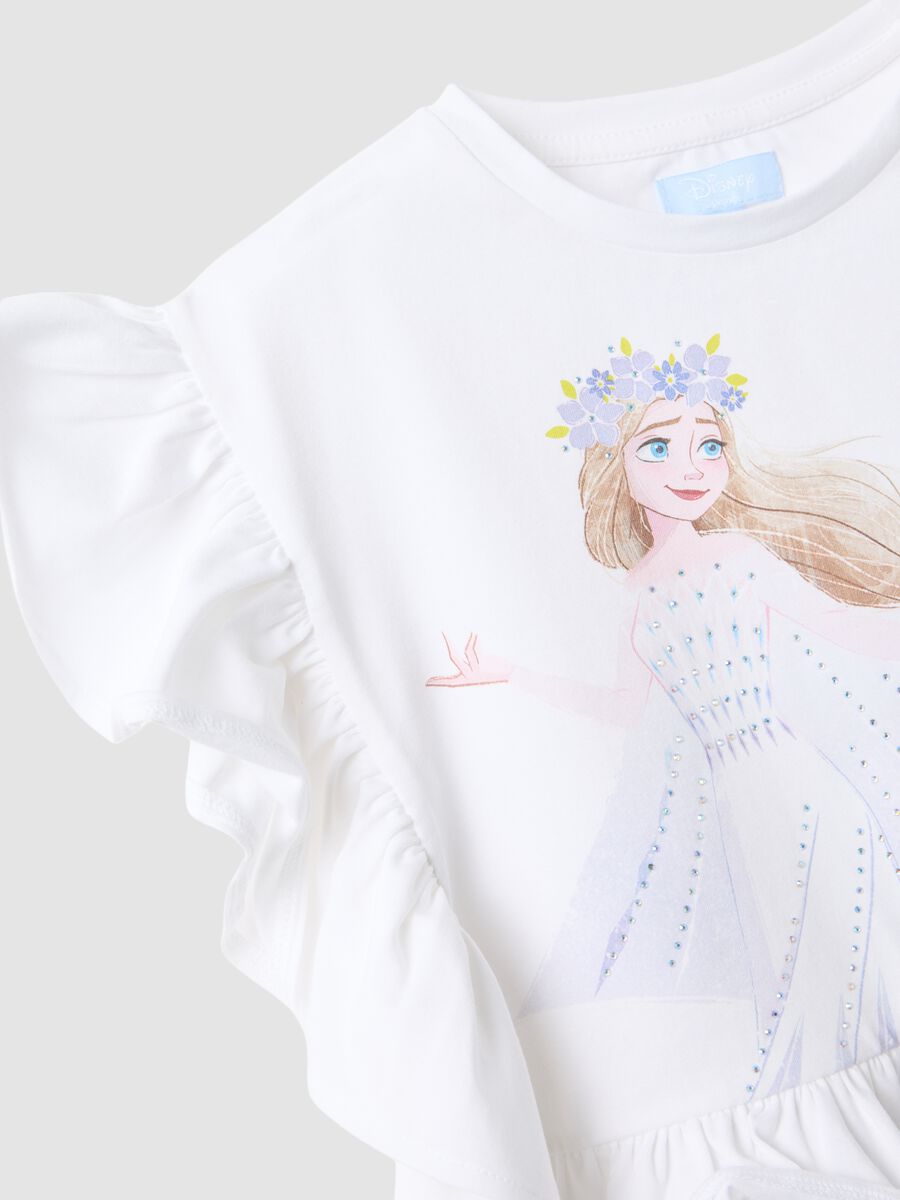 Set in cotone elasticizzato multicolor da bambina con stampa Frozen_2