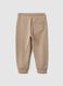 Children's beige pure cotton jogger trousers regular fit_1