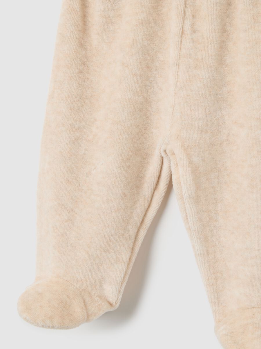 Newborn set in white and beige cotton blend_2