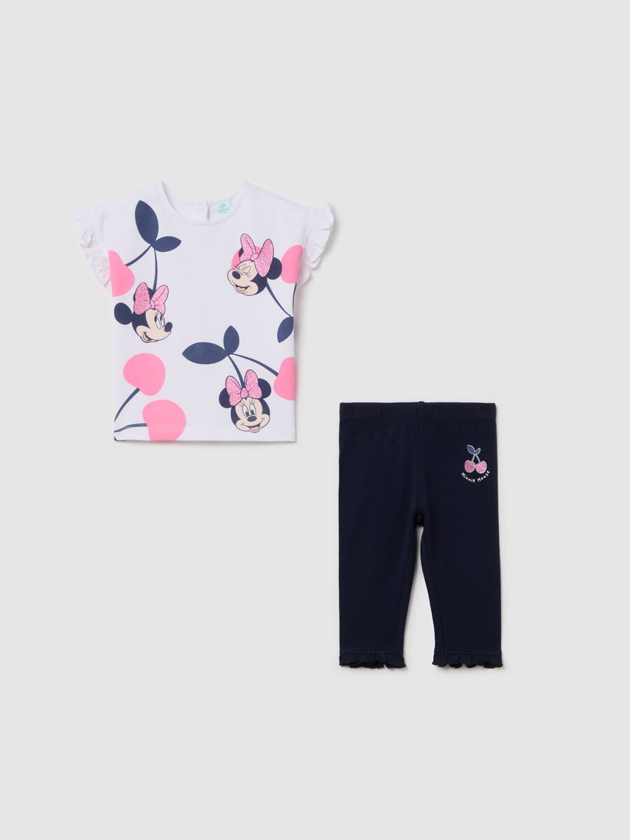 Stretch cotton jogging set with Minnie Mouse print_0