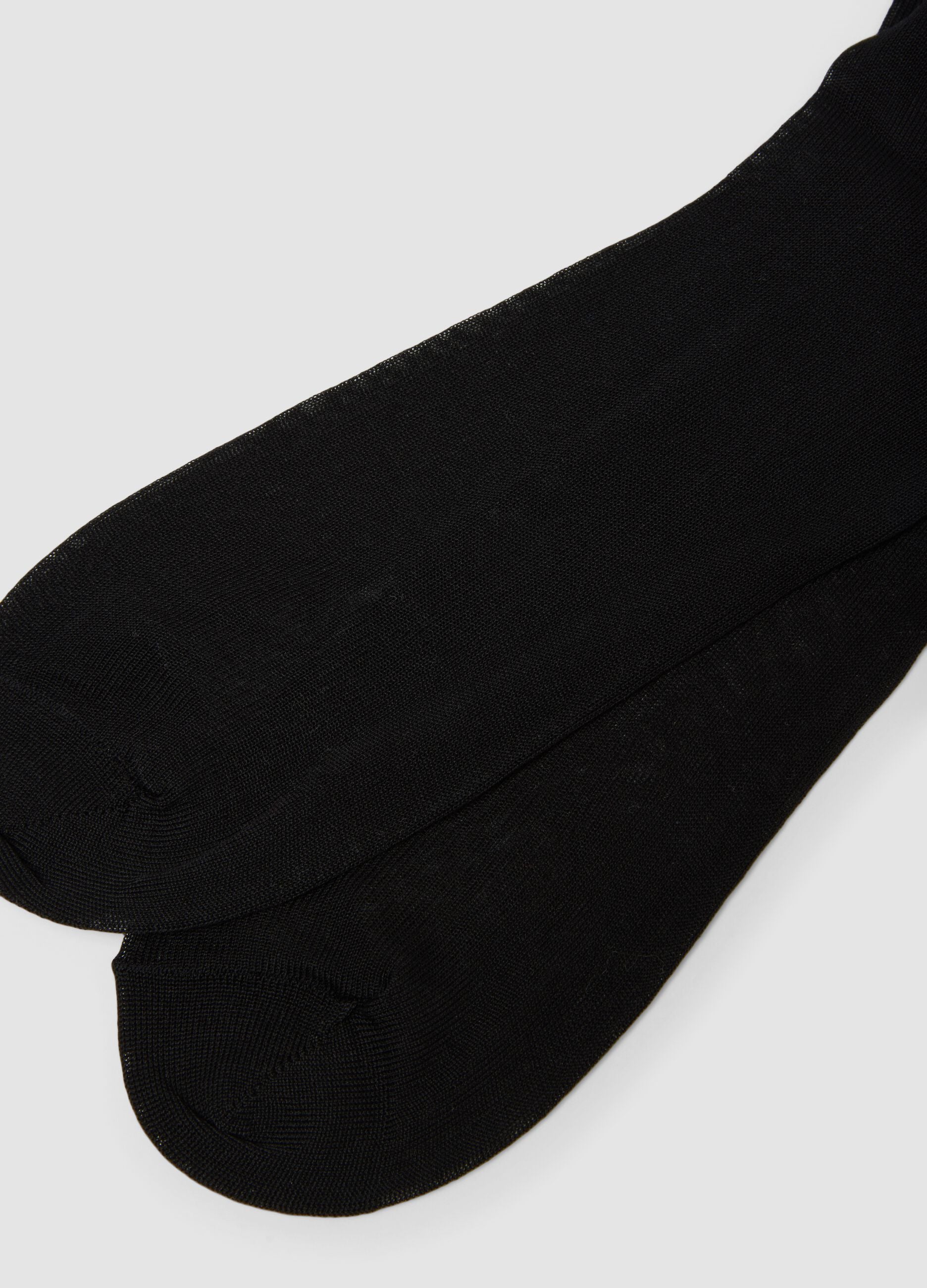 Three-pack of black socks in pure cotton Fil d&rsquo;&Eacute;cosse