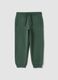 Pantaloni jogger verdi in puro cotone organico relaxed fit_0