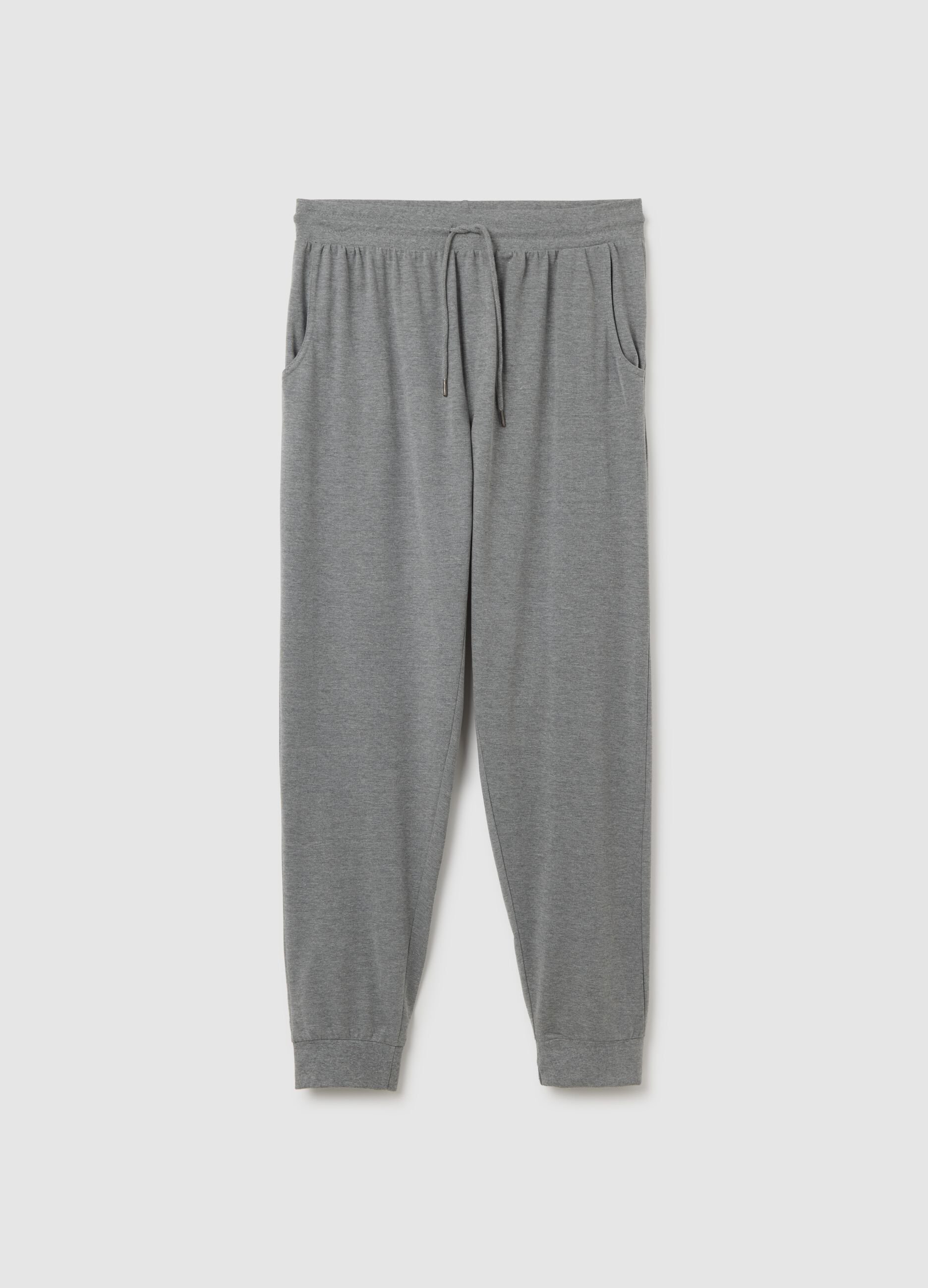 Grey Cotton Pyjama Trousers