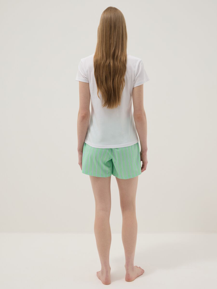 Pigiama corto in puro cotone multicolor regular fit_2
