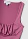 Pink regular-fit stretch tank top with pleats_1