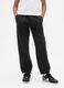Black cotton blend trousers for girls_1