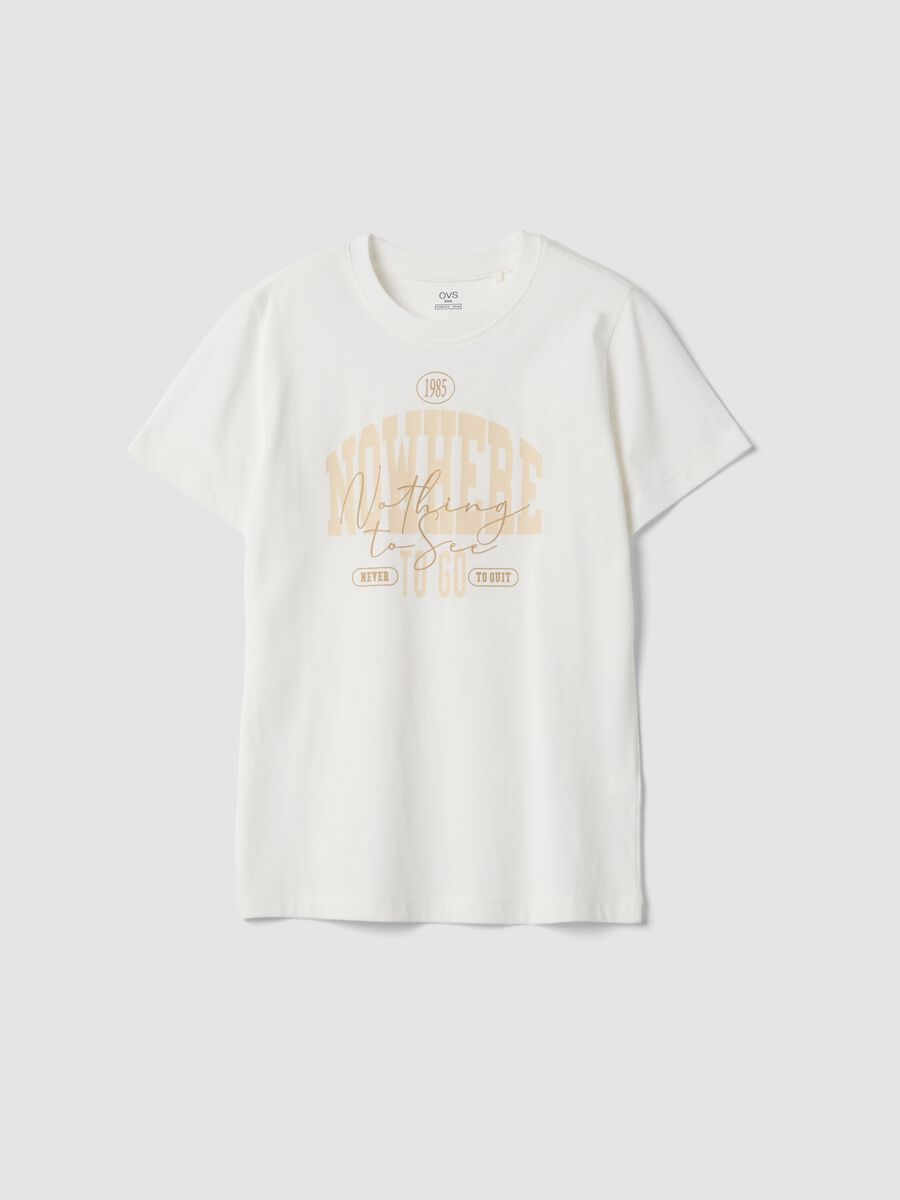 White pure cotton short-sleeved T-shirt_0