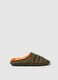 Green padded slippers with orange regular fit lining_0