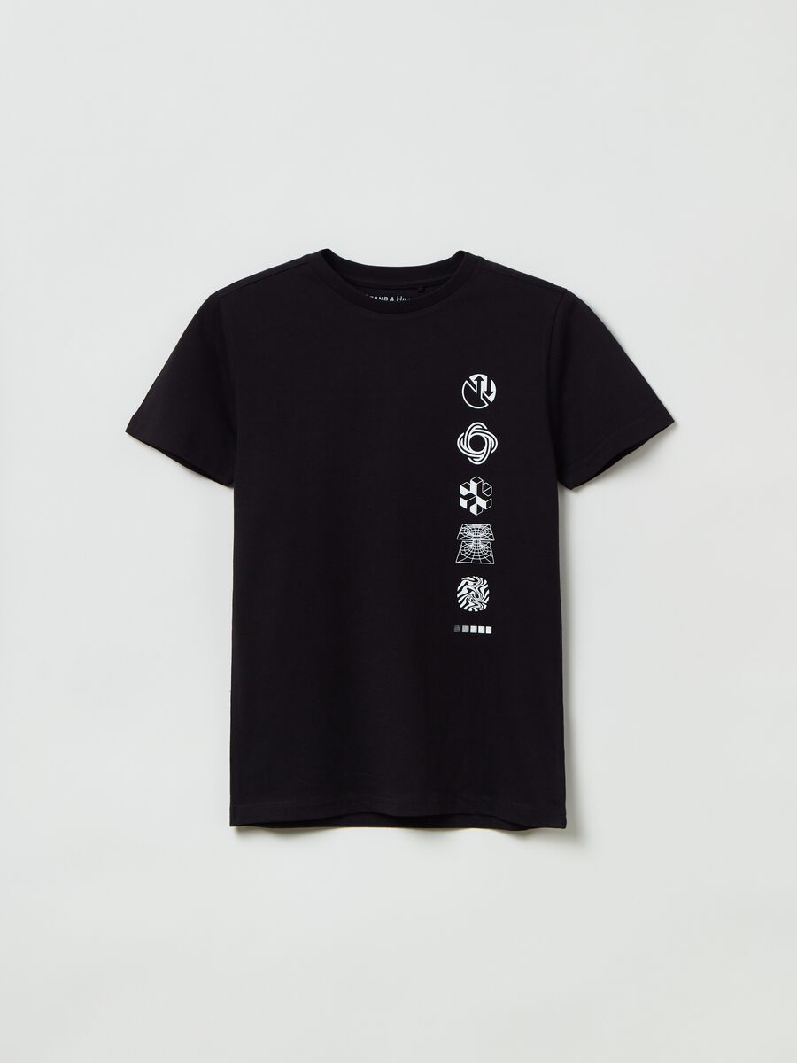 T-shirt in cotone con stampa_0