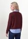 Red viscose-blend top with layered-look effect_3