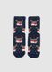 Blue Stretch Cotton Christmas Socks_1