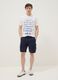 White pure cotton T-shirt with print, regular fit_1