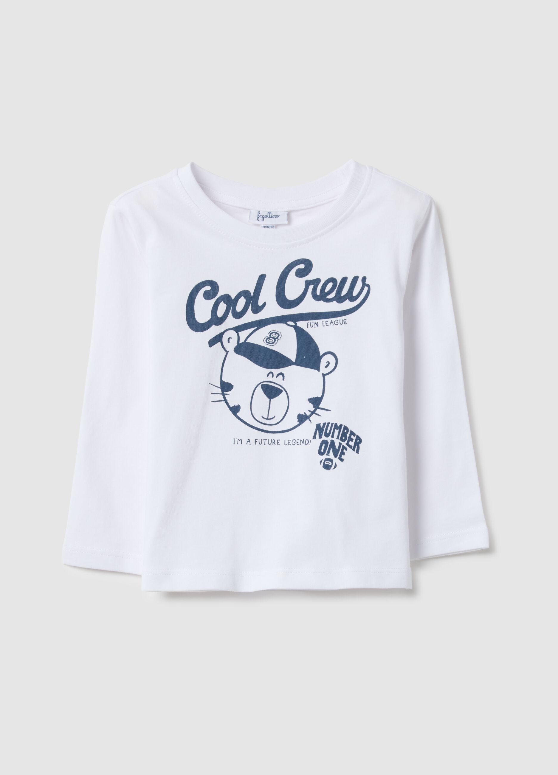 Pure cotton white regular fit t-shirt for boys