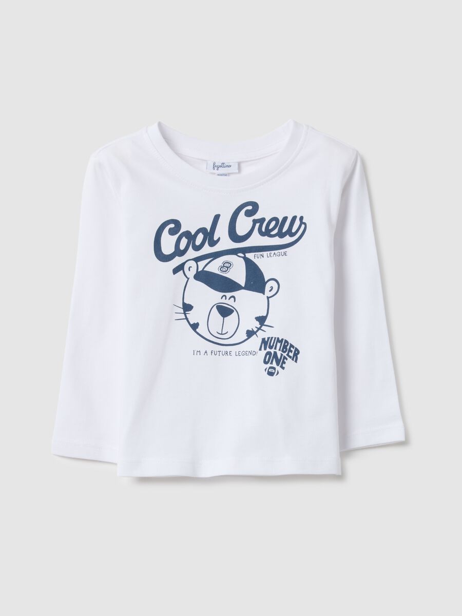 Pure cotton white regular fit t-shirt for boys_0