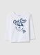 Pure cotton white regular fit t-shirt for boys_0