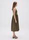 Abito midi in cotone elasticizzato verde_1