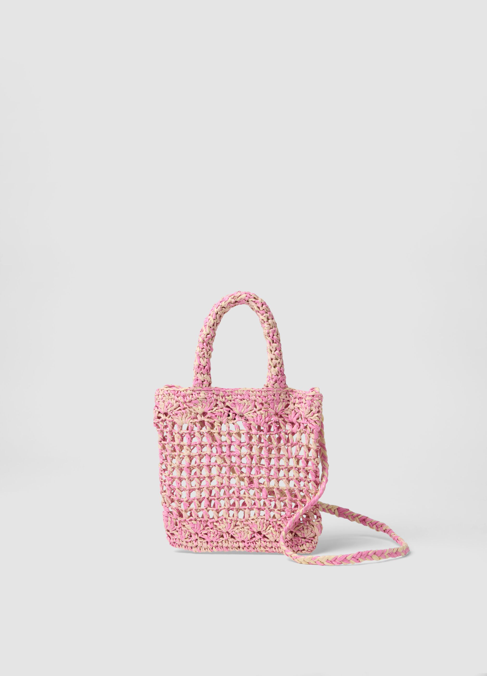 Multicoloured pure paper fabric bag for girls with shoulder strap