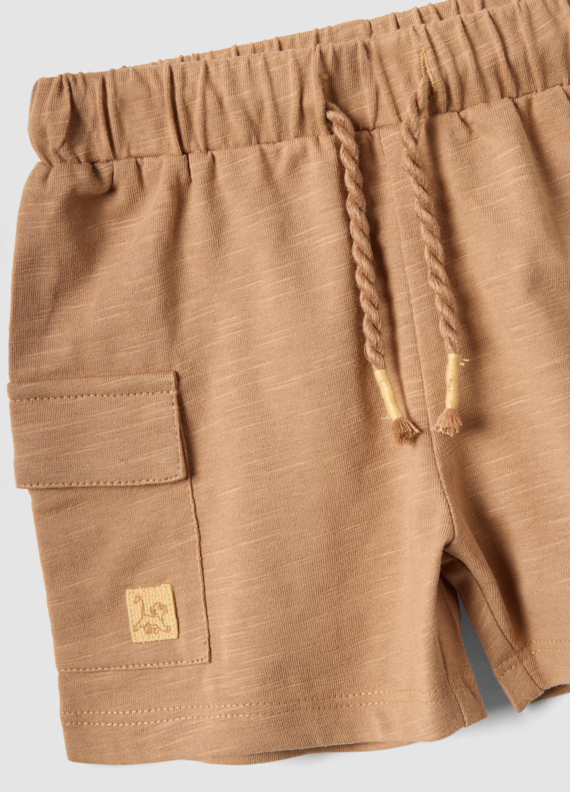 Yellow and brown organic cotton baby outfit