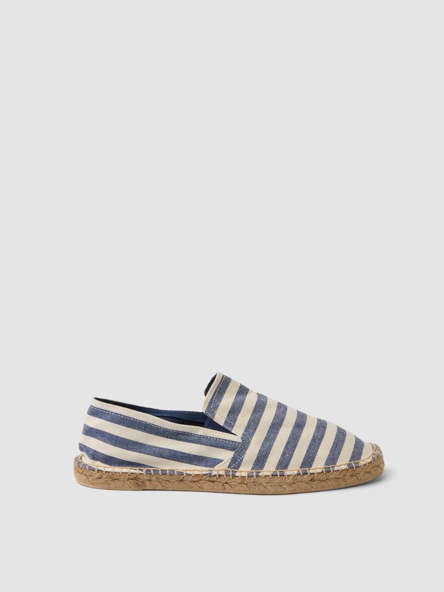 Blue striped espadrilles_0