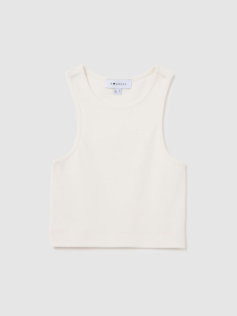 Stretch White Crop Top B.Angel_4