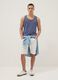 Blue pure cotton vest top_1