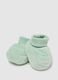 Green Newborn Hat and Booties Set in Cotton_1