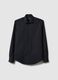 Camicia in cotone elasticizzato nera slim fit_4