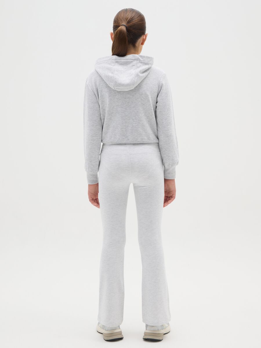 Girls' grey cotton slim fit leggings_2