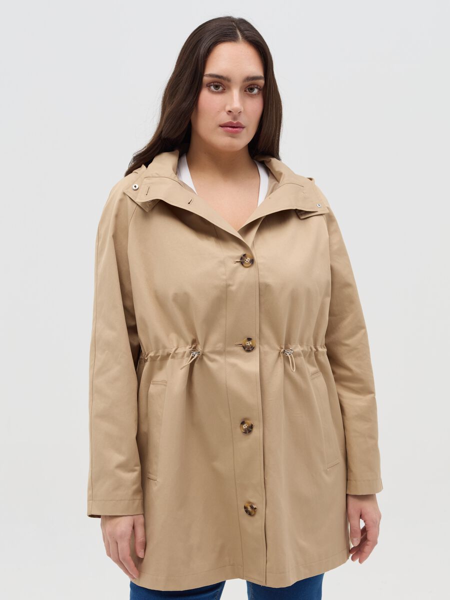 Curvy parka with internal drawstring_0