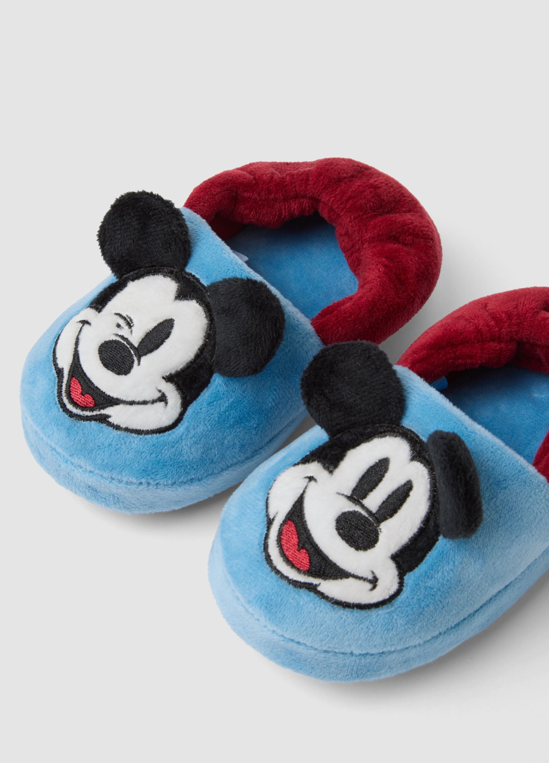 Blue Mickey & Friends print slippers for boys