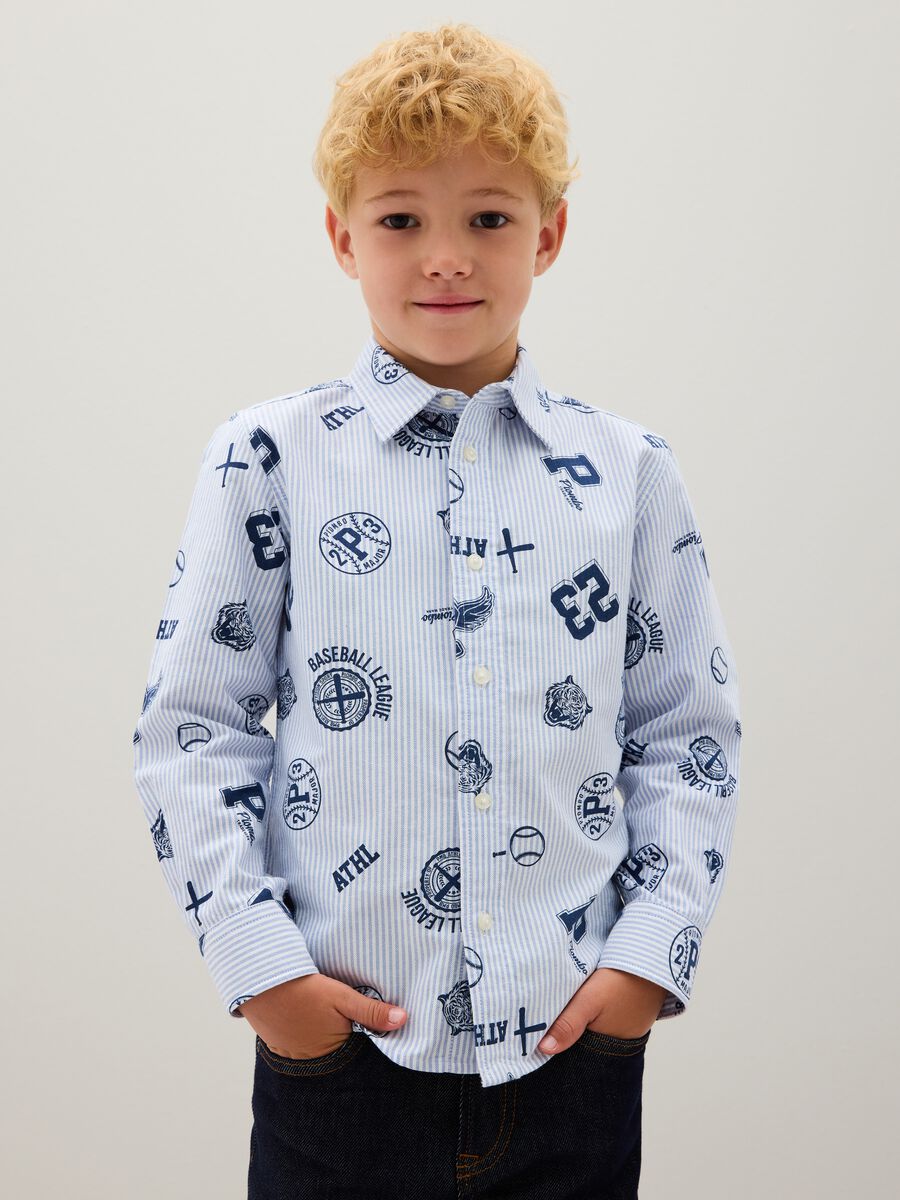 Multicolour regular fit pure cotton child's shirt_0