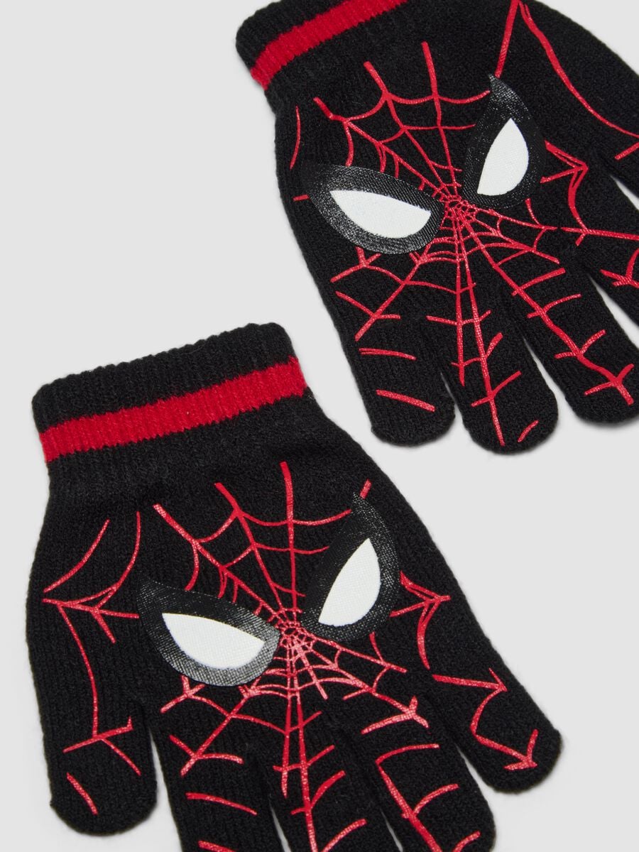 Black gloves with MARVEL Spider-Man print_2