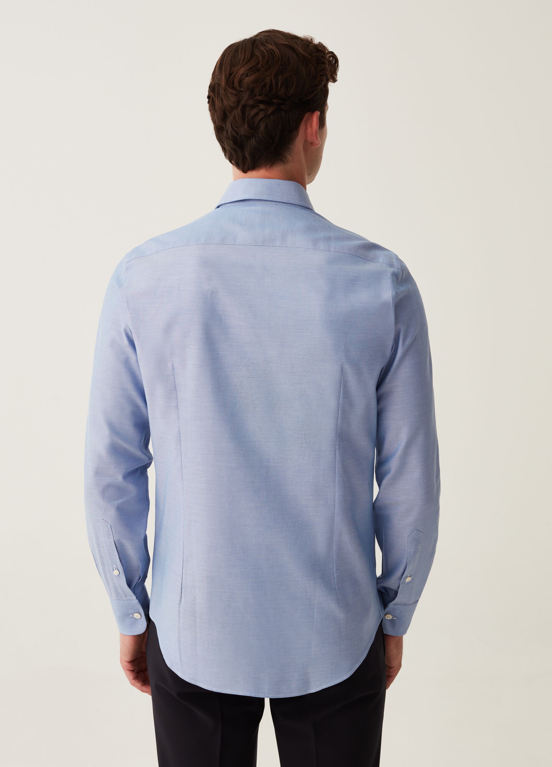 Camicia slim fit in piquet_2