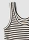 Brown striped pure cotton regular-fit tank top_5